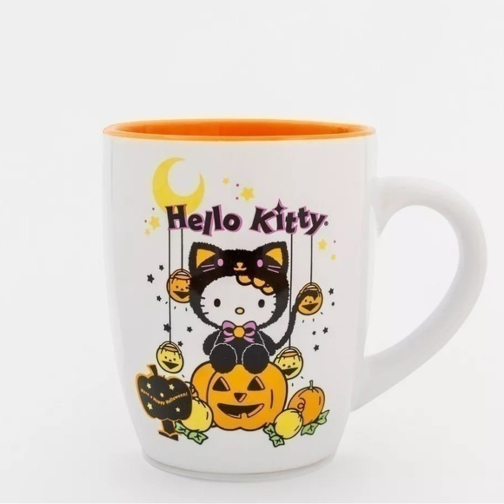 HALLOWEEN HELLO KITTY ORANGE/WHITE MUG ‼️